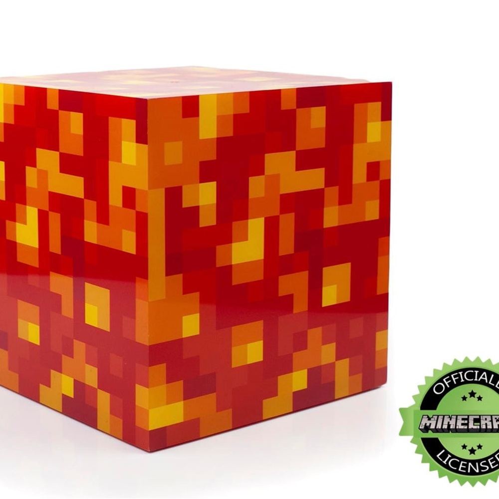 Minecraft Lava Block Cube Light 8" X 8" X 8"
